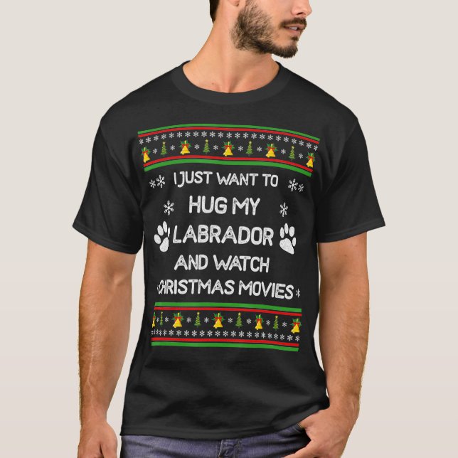 Funny Labrador Christmas  Xmas Pajama T-Shirt (Front)