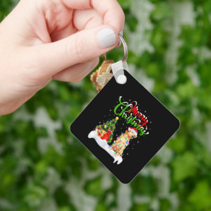 Funny Labrador Dog Lover Xmas Lighting Labrador Ch Key Ring