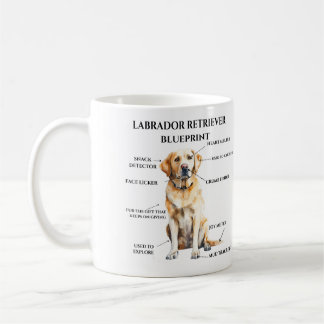 Funny Labrador Retriever Blueprint Coffee Mug