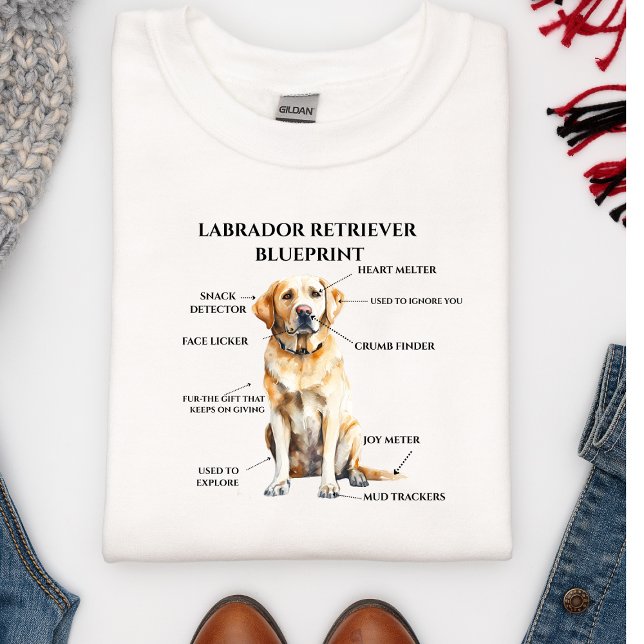 Funny Labrador Retriever  Blueprint T-Shirt (Creator Uploaded)