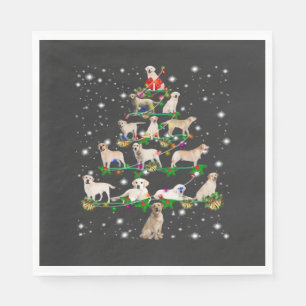 Funny Labrador Retriever Christmas Tree Classic T- Napkin