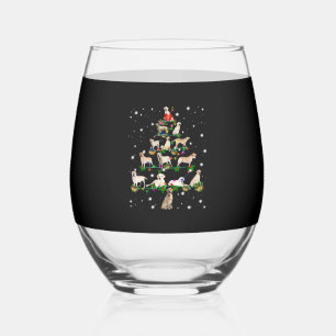 Funny Labrador Retriever Christmas Tree Classic T- Stemless Wine Glass