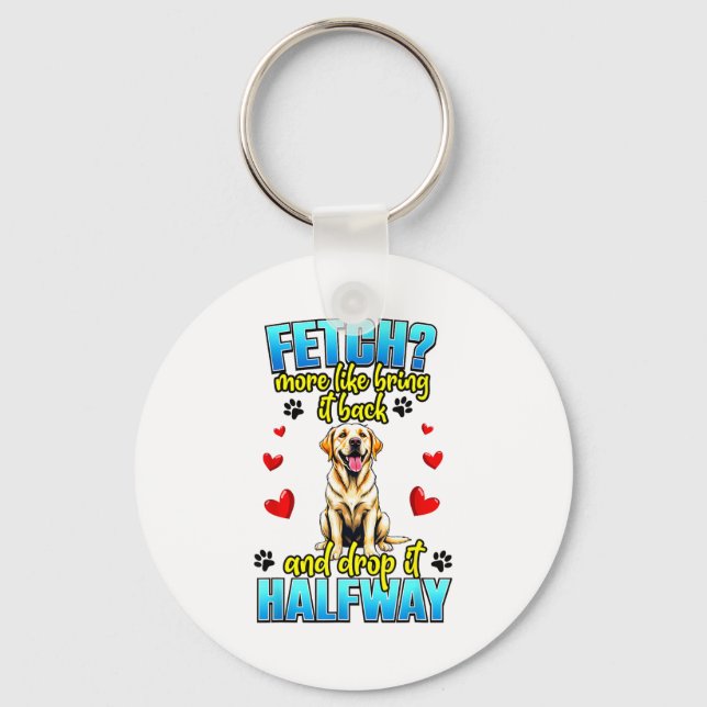 Funny Labrador Retriever Design For Dog Owner  Key Ring (Front)