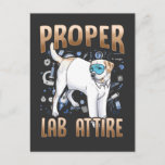 Funny Labrador Retriever Dog Chemistry Science Postcard<br><div class="desc">Laboratory Scientist Gift for Chemist Technician. Funny Labrador Retriever Dog Chemistry Science Humour.</div>