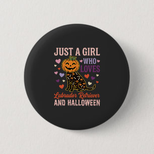 Funny Labrador Retriever Halloween Pumpkin Dog 6 Cm Round Badge