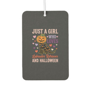 Funny Labrador Retriever Halloween Pumpkin Dog Car Air Freshener