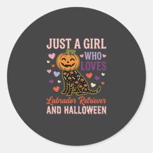 Funny Labrador Retriever Halloween Pumpkin Dog Classic Round Sticker