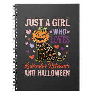 Funny Labrador Retriever Halloween Pumpkin Dog Notebook