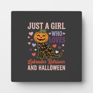 Funny Labrador Retriever Halloween Pumpkin Dog Plaque