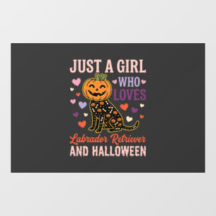 Funny Labrador Retriever Halloween Pumpkin Dog Window Cling