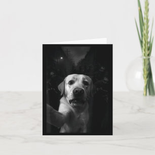 Funny Labrador Selfie Zombie Halloween Dog Card