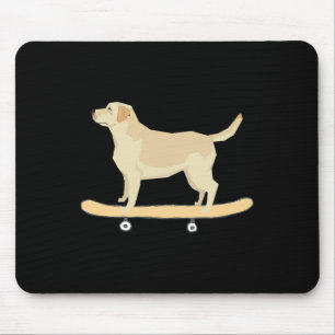 Funny Labrador Skateboarding Dog T Shirt Gift Mouse Mat