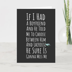 Funny Lacrosse Cards Team Player Sports For Her