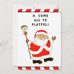 Funny Lacrosse Christmas Holiday Card