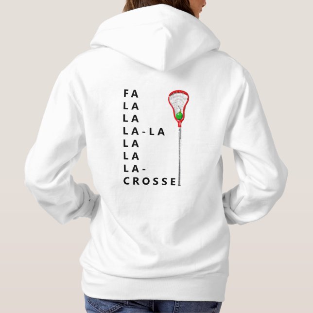 Funny Lacrosse Christmas Hoodie (Back)