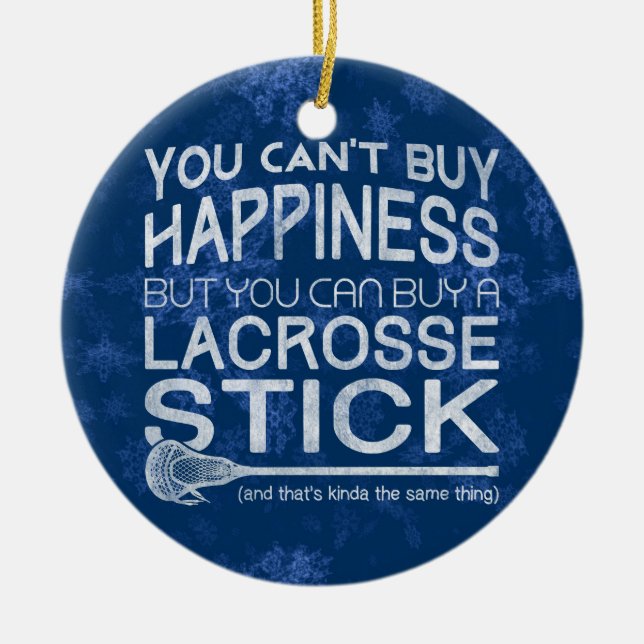 Funny Lacrosse Christmas Ornament Decoration (Front)