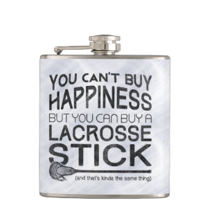 Funny Lacrosse Design Hip Flask