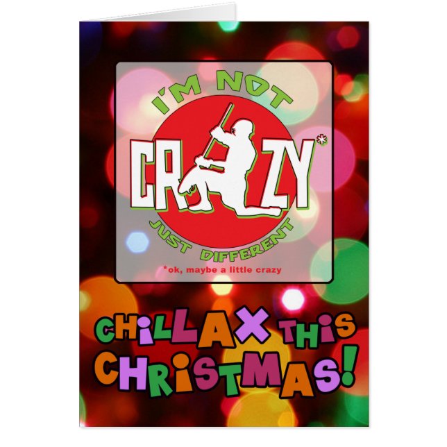 Funny Lacrosse Goalie Christmas Card Xmas Card (Front)