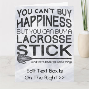 Funny Lacrosse Greeting Card Birthday Card