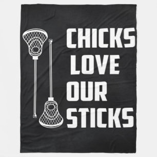 Funny Lacrosse Player Pun - Lacrosse Lover Gift Fleece Blanket