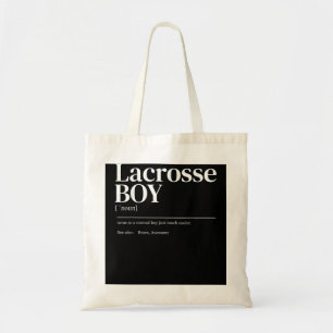Funny Lacrosse quote definition men youth boy Tote Bag