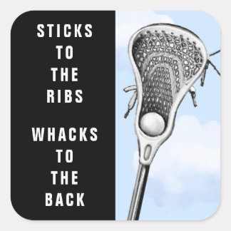Funny Lacrosse Square Sticker