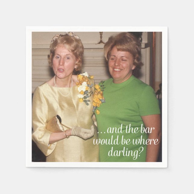 Funny Ladies Cocktail Napkins (Front)