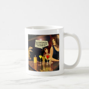 Funny Ladies Night Out With T-rex Comic Coffee Mug