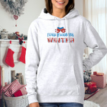 Funny Ladies Winter Hoodie red