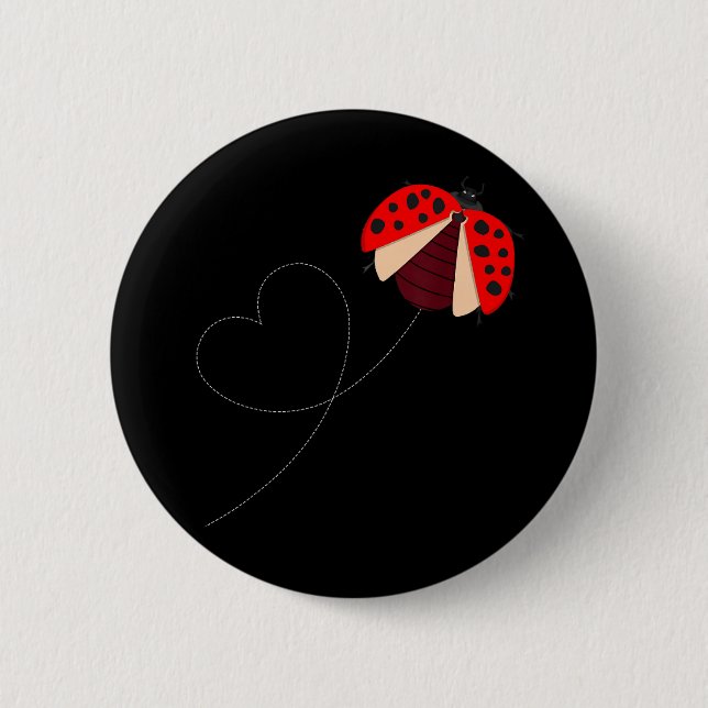 Funny Ladybug 6 Cm Round Badge (Front)