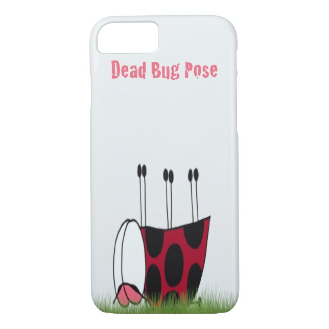Funny Ladybug Dead Bug Yoga Pose Case-Mate iPhone Case (Back)