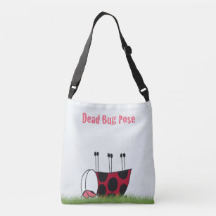 Funny Ladybug Dead Bug Yoga Pose Crossbody Bag