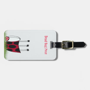 Funny Ladybug Dead Bug Yoga Pose Luggage Tag