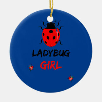 Funny Ladybugs girl Insects Bugs  Ceramic Tree Decoration