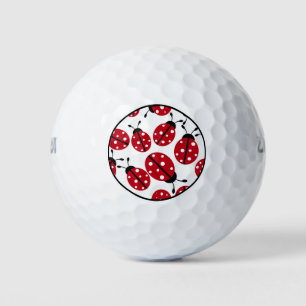 Funny Ladybugs Pattern Nature Themne Golf Balls