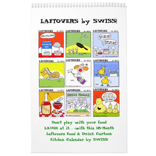 Funny Laftovers Food Cartoons 18-Month Calendar (Cover)