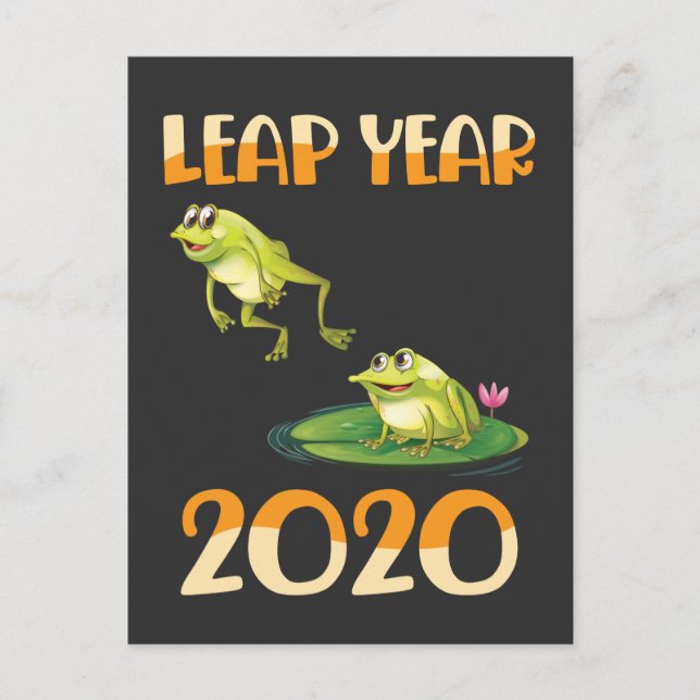 Funny Lake Animals February 29th 2020 Leap Day Postcard (Front)