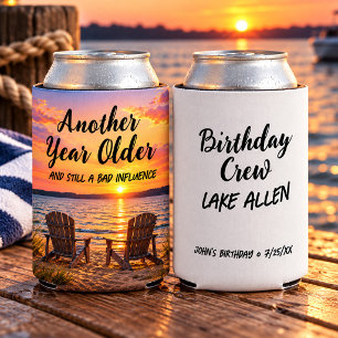 Funny Lake Birthday Party Can Cooler