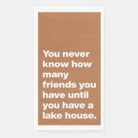 Funny Lake House Friends Quote Terracotta