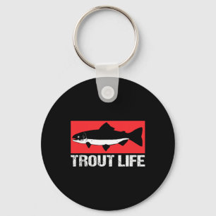 Funny Lake Trout Fisherman Fishing Trout Life  Key Ring