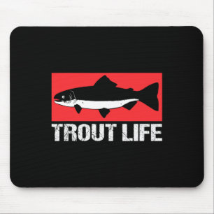 Funny Lake Trout Fisherman Fishing Trout Life Mouse Mat
