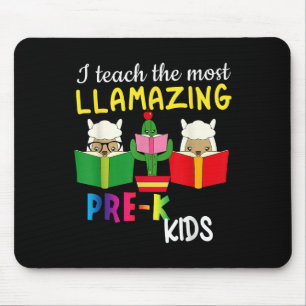 Funny Lama School Teachers Gift Back To School Pre Mouse Mat