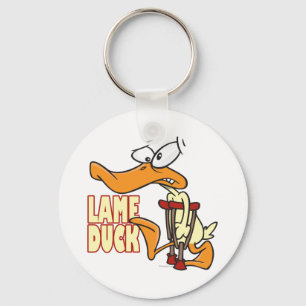 funny lame duck cartoon key ring