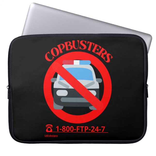 funny laptop sleeve "COPBUSTERS 2" (Front)