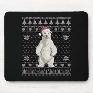 Funny Lar Bear Ugly Christmas Sweater Santa Xmas P Mouse Mat