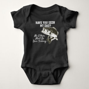 Funny Largemouth Bass Fishing Dad Fish Sports Baby Bodysuit