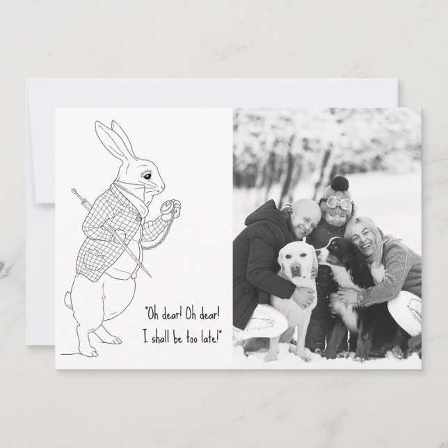 Funny Late Photo Happy New Year Holiday Card (Front)