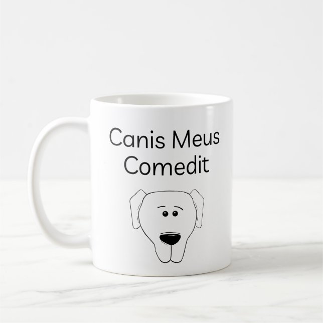Funny Latin Teacher Gift - My Dog Ate It Coffee Mug (Left)