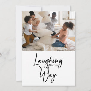 Funny Laughing All The Way Five Photo Holiday Card