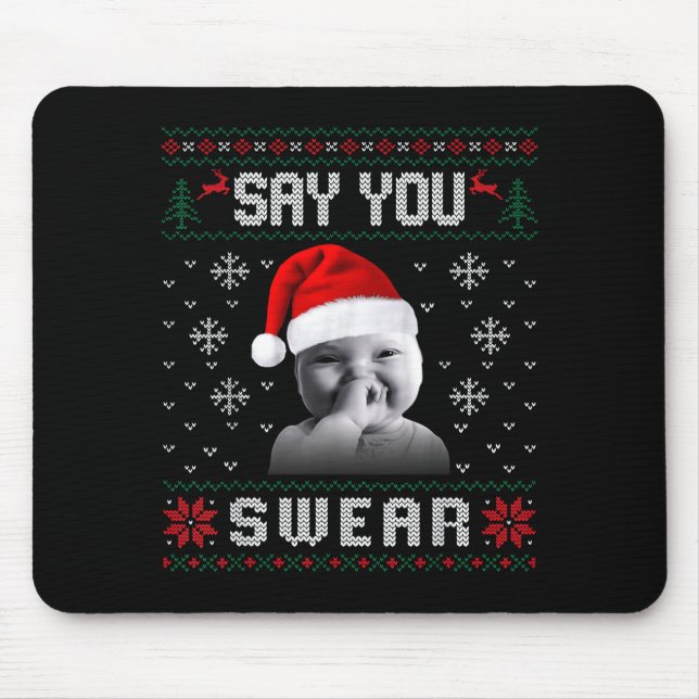 Funny Laughing Baby Ai Baby Meme Brainrot Ugly Chr Mouse Mat (Front)